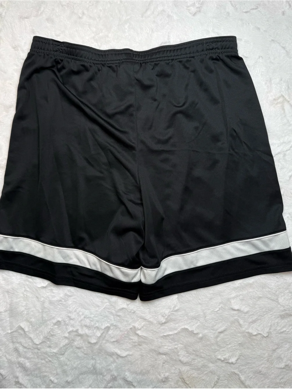 Nike Black Athletic Shorts with White Swoosh